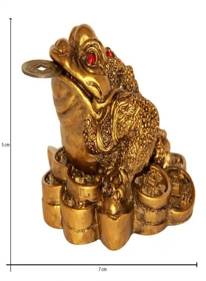 Vastu Art - Vastu Feng Shui Three Legged Frog with Coin for Good Luck Health Wealth Prosperity and Happiness Decoration Showpiece - Image 3